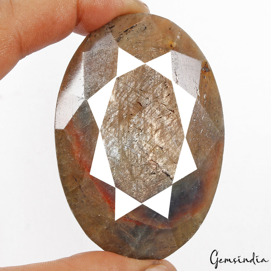 Certified 780 Cts Natural Untreated Bi Color Sapphire Oval Faceted Cut Huge Gem