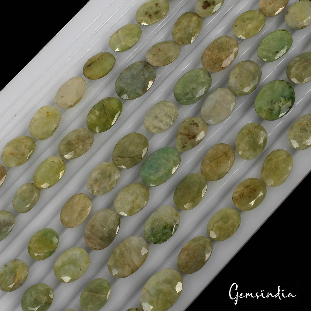 510 Ct Natural Green Brazilian Emerald Oval Cut Faceted Loose Gemstone Lot 59 Pc