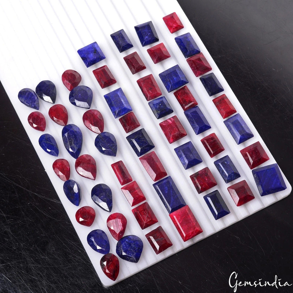 700Ct Certified Natural Ruby Sapphire Mix Cut Loose Jewelry Making Gemstones Lot