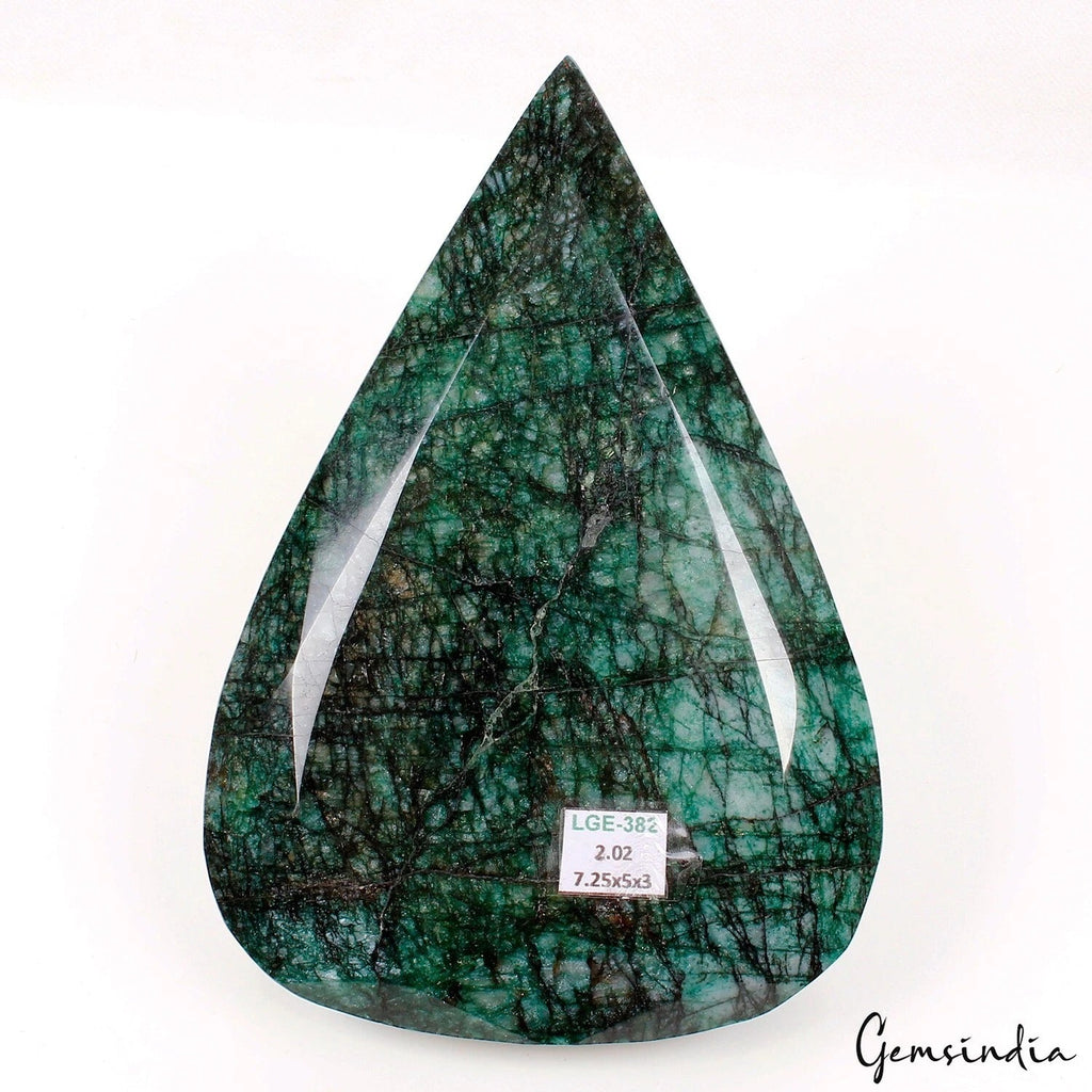 2Kg Natural Brazilian Bottle Green Emerald Pear Faceted Cut Museum Size7.25" Gem