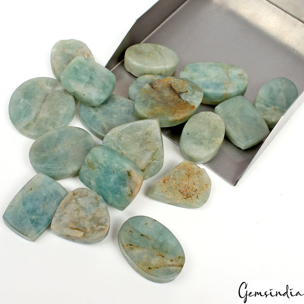 18 Pc Natural Aqua Blue Aquamarine Druzy Mix Shape Loose 25-40mm Gemstone~1000Ct