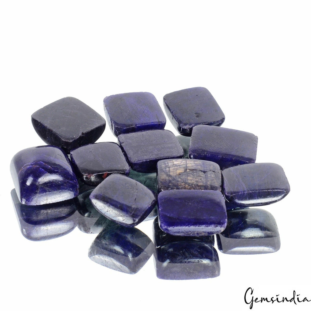 167.90Ct Natural Blue Sapphire Cushion Cabochon Loose 11-15mm Certified Gemstone