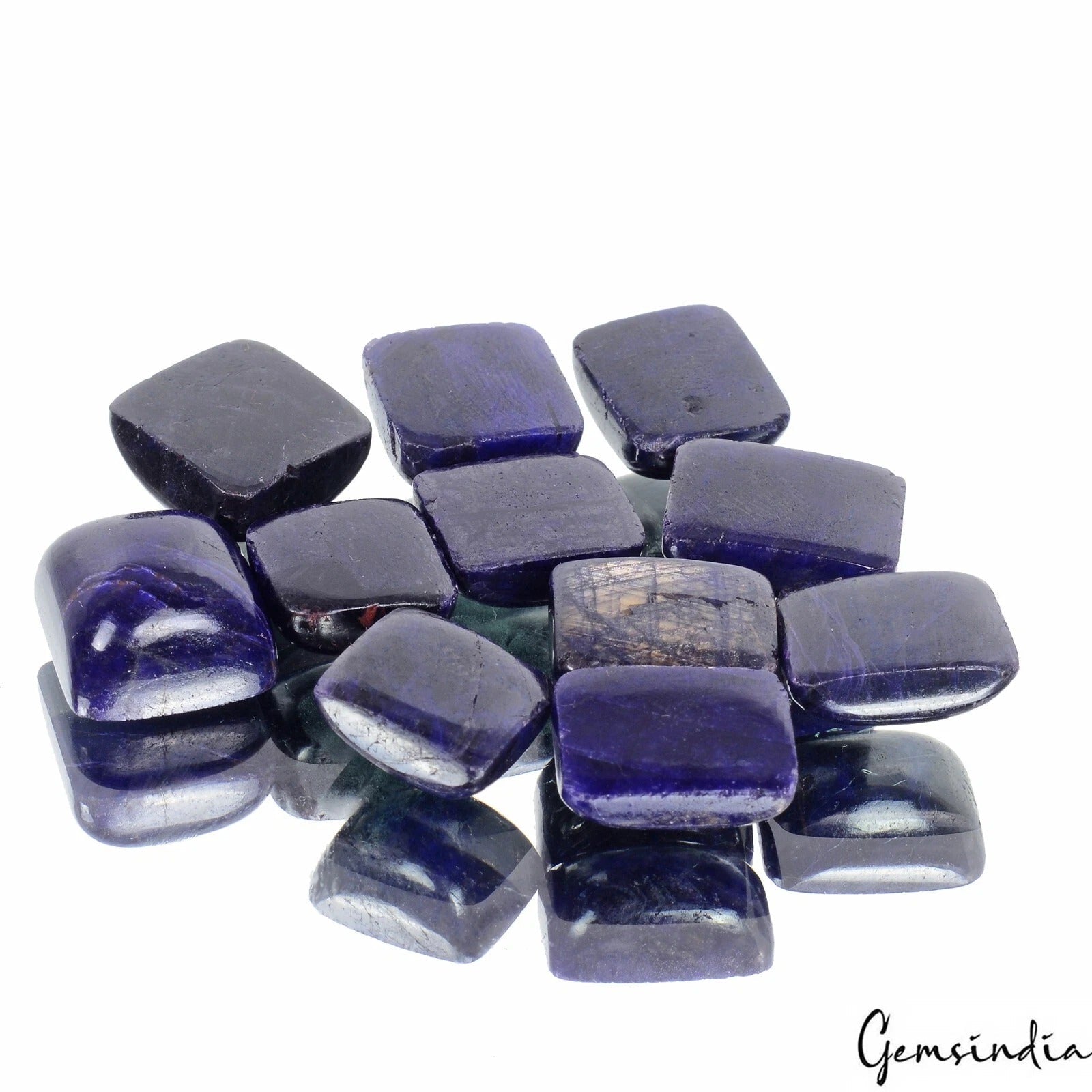 167.90Ct Natural Blue Sapphire Cushion Cabochon Loose 11-15mm Certified Gemstone