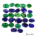 280 Cts/27 Pcs Natural Blue Beryl Green Emerald Oval Cut Gems Lot For Jewelry