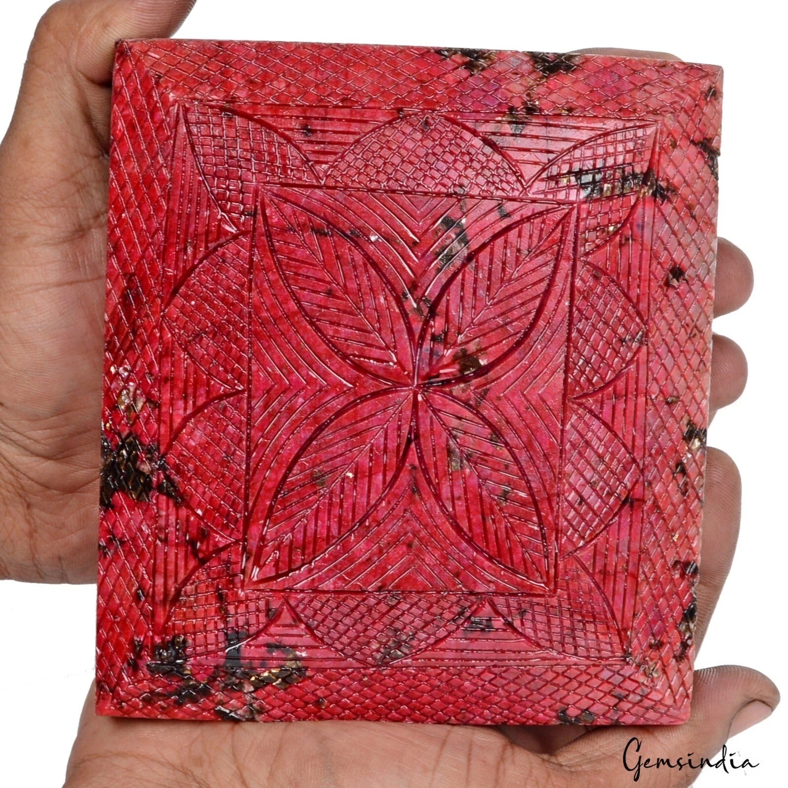 3 Kg Natural Pigeon Blood Red Ruby Rectangular Cut Carving Masterpiece Huge Gem
