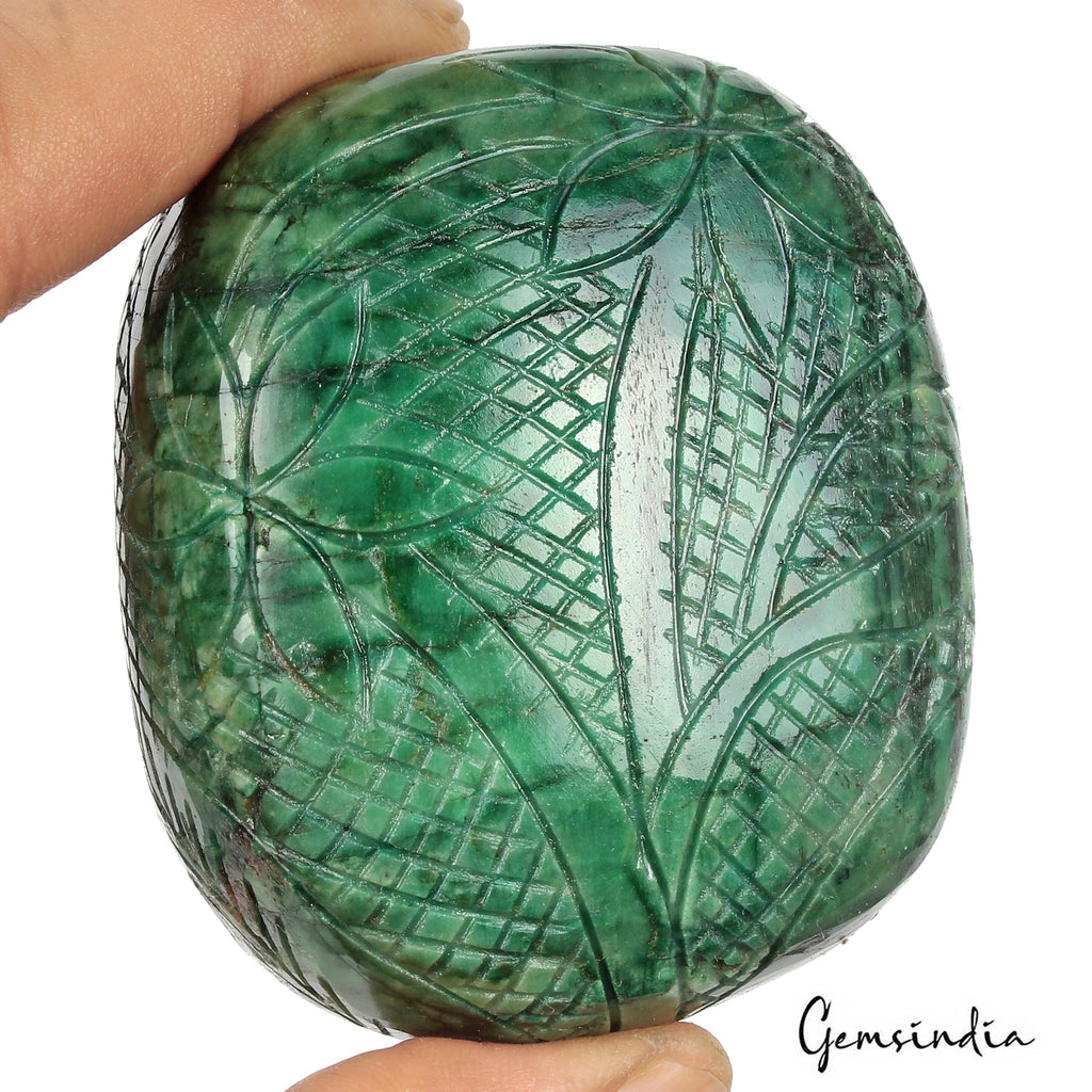 1180 Ct Natural Green Brazilian Oval Cut Earth Mined Huge Carving Loose Gemstone
