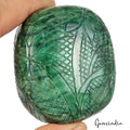 1180 Ct Natural Green Brazilian Oval Cut Earth Mined Huge Carving Loose Gemstone