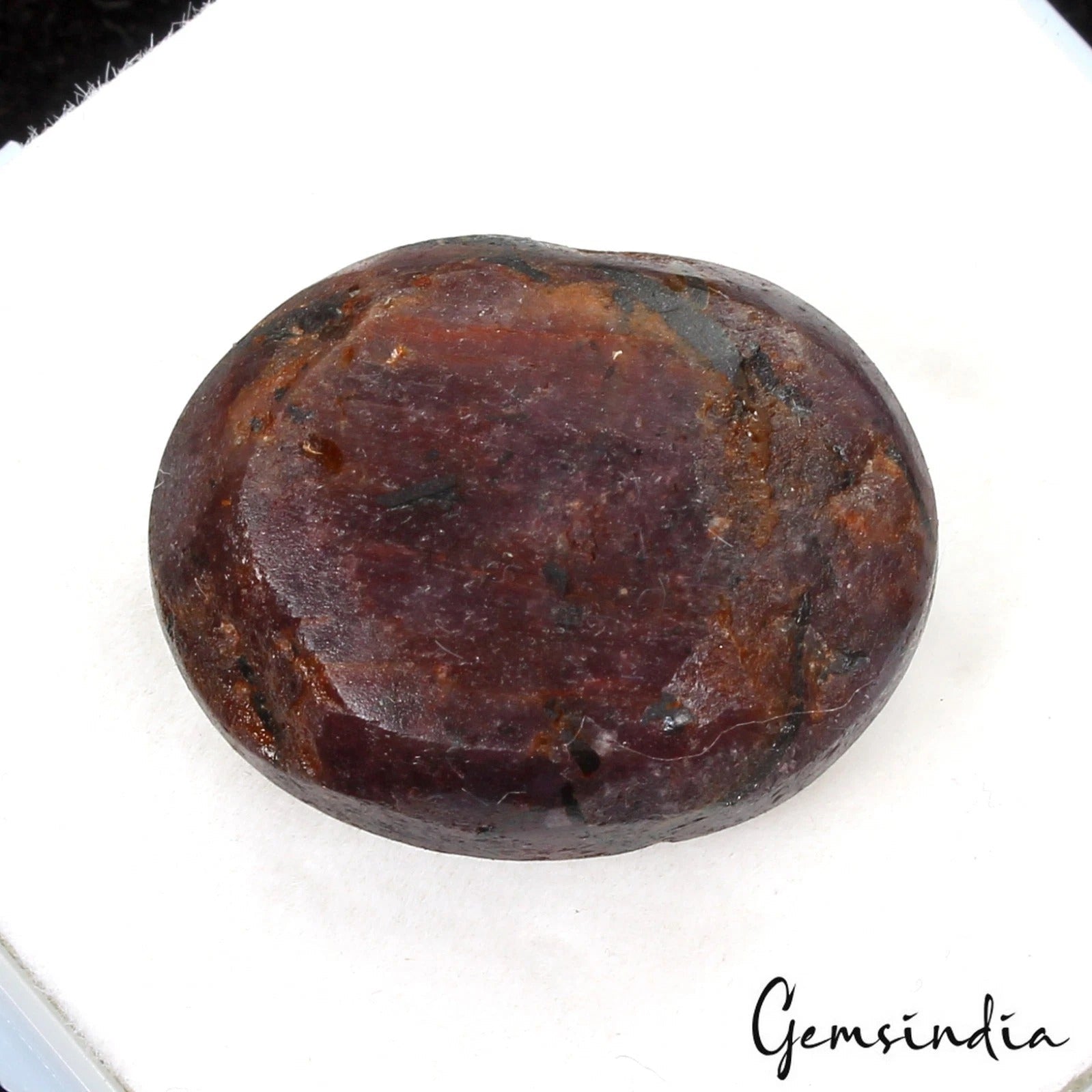 Certified 58.00 Ct Oval Cabochon Natural Red Star Ruby - Unheated, Gemstone