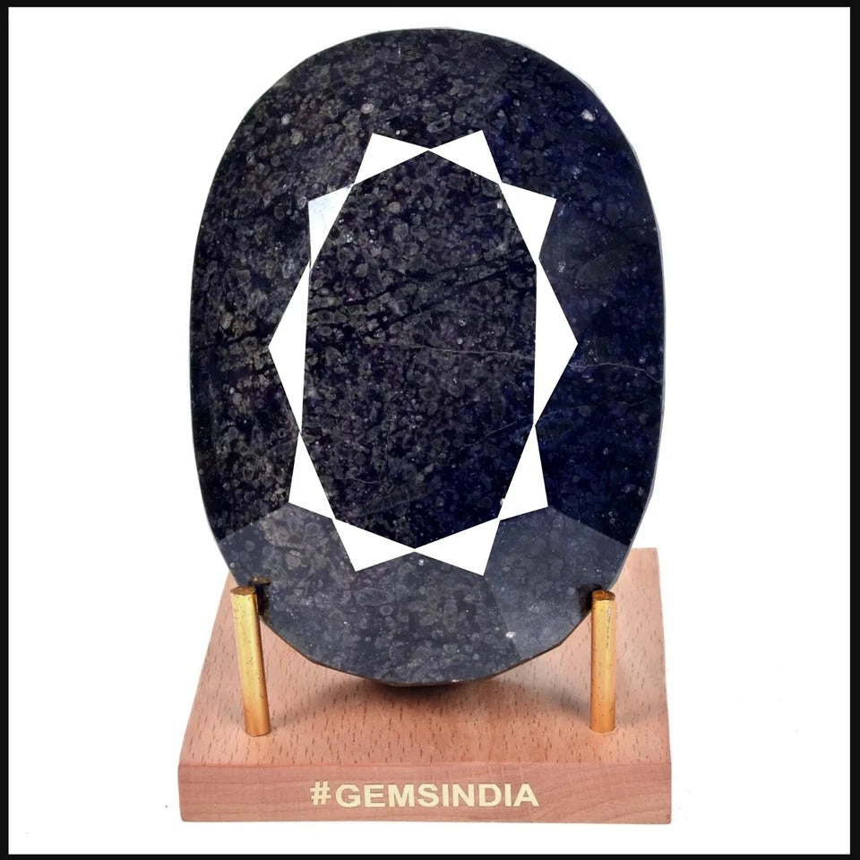 Large 4340 Ct Natural Blue Sapphire Huge Oval Cut 104x75mm Display Specimen