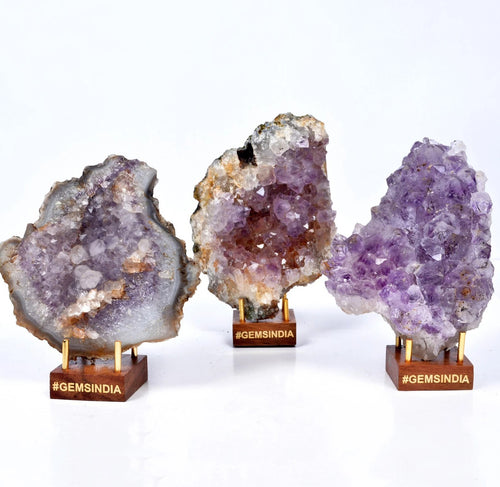 Amethyst Crystal Cluster, Untreated, Purple — 103mm to 122mm, 1.4 Kg (7020 Ct)