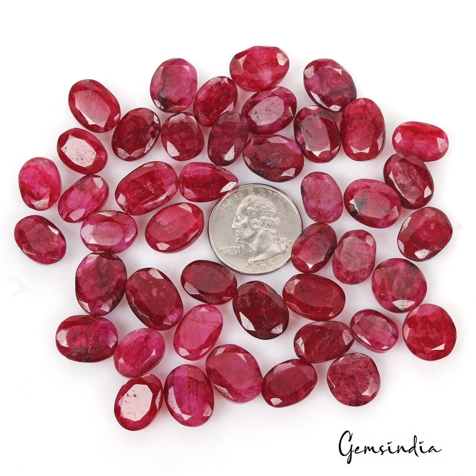 380 Ct Natural Red Pink Beryl Mix Faceted Loose Wholesale Gemstone Lot 43 Pcs