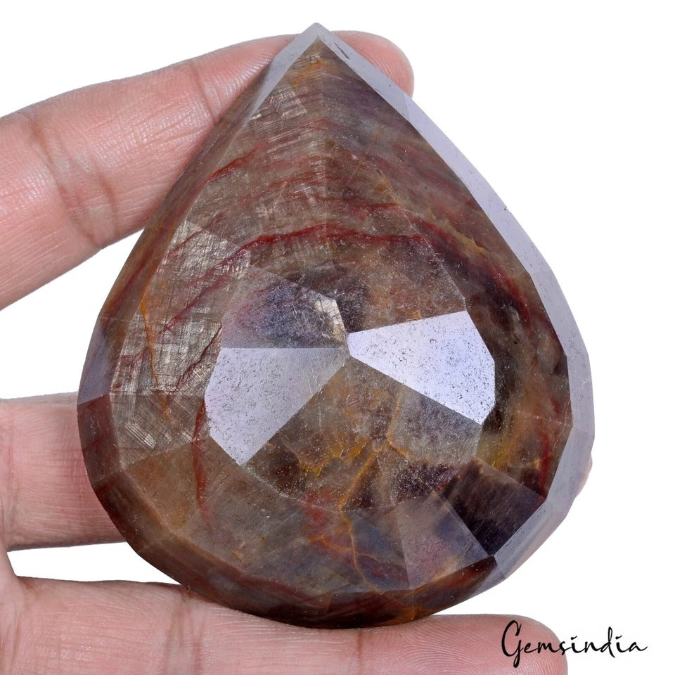 Sapphire Loose Gemstone, Untreated, Brown — 78 x 65x 25mm, 1060 Ct, Madagascar
