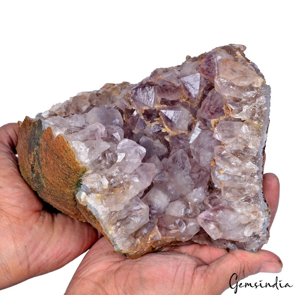 Amethyst Crystal Cluster, Untreated — 7x6x5.5 Inch, 2.564 Kg (12820 Ct), Uruguay