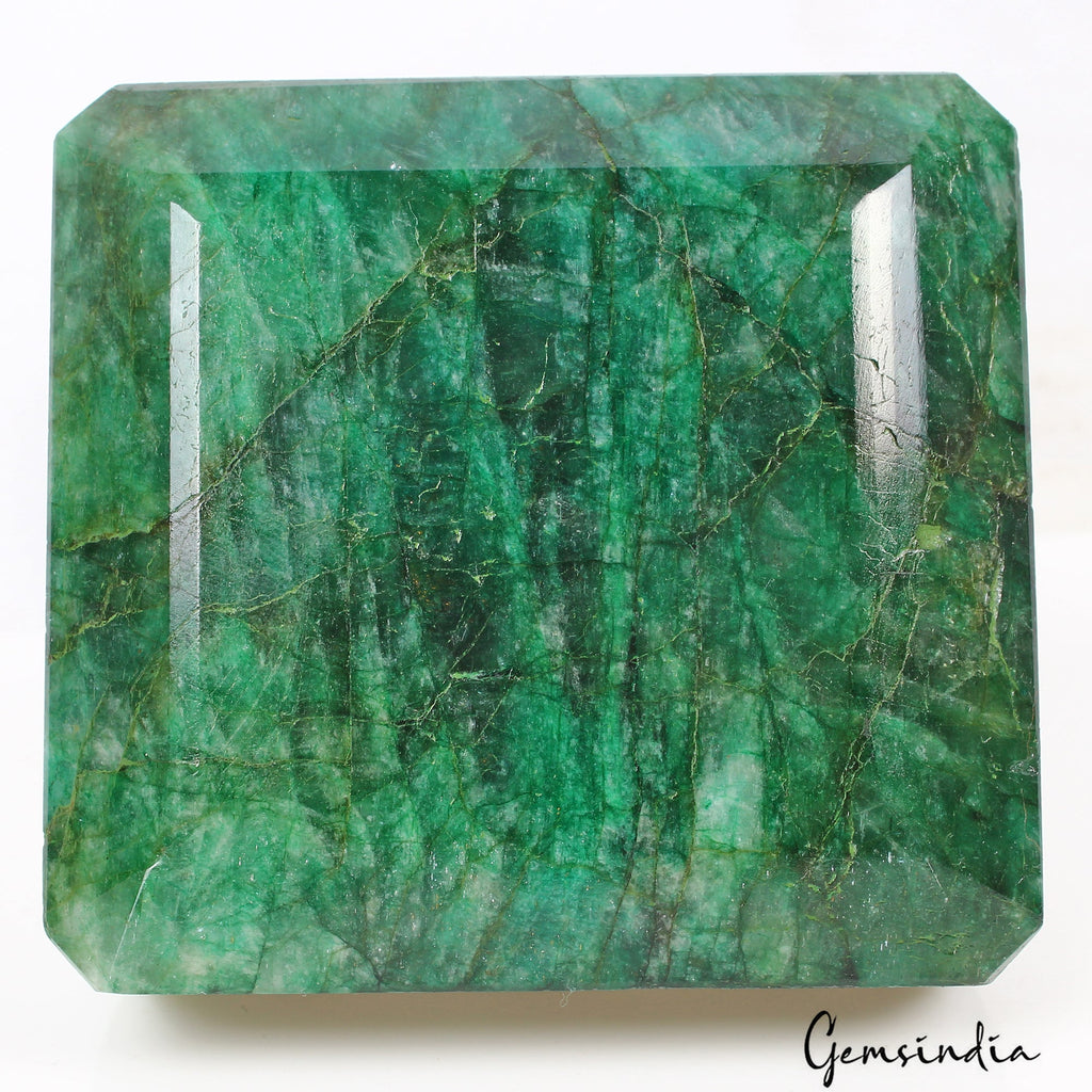 2420 Cts Natural Brazilian Green Emerald Octagon Cut Earth Mined Loose Huge Gems