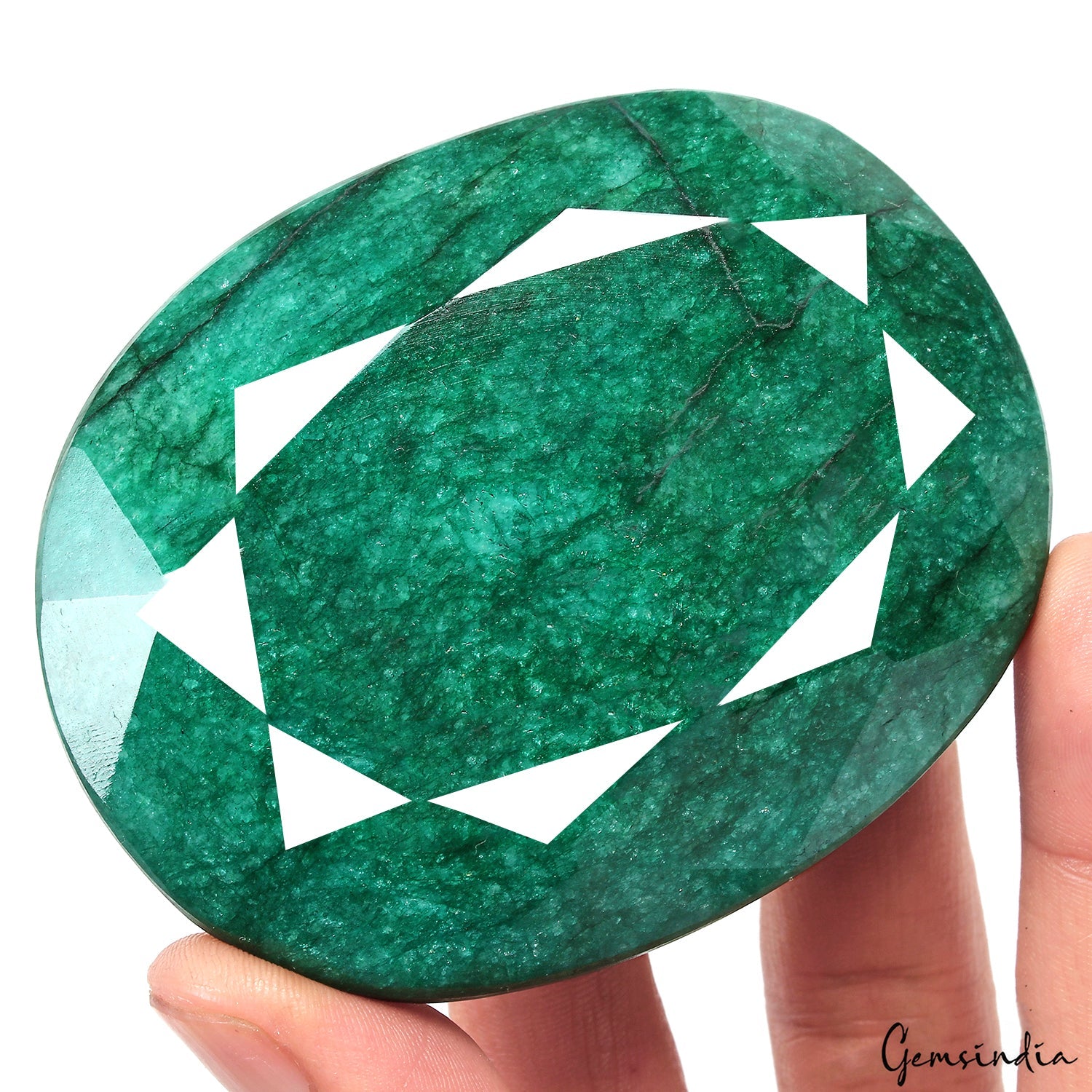 1240 Ct Natural Green Zambian Emerald Oval Cut Faceted Earth Mined Huge Gemstone