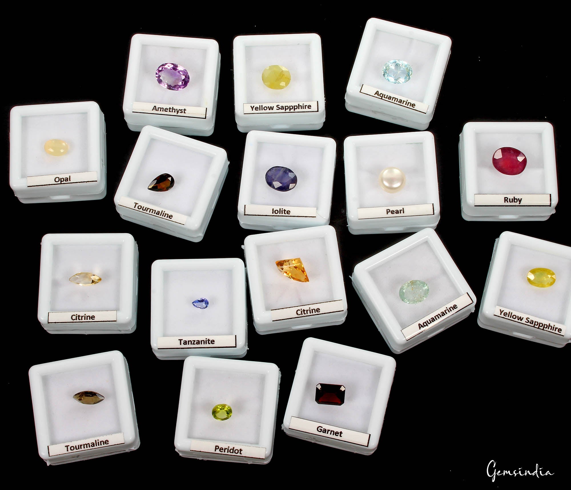 16 Pcs Estate Genuine Semi Precious Loose Mix Cut Multi Gemstones Lot Collection