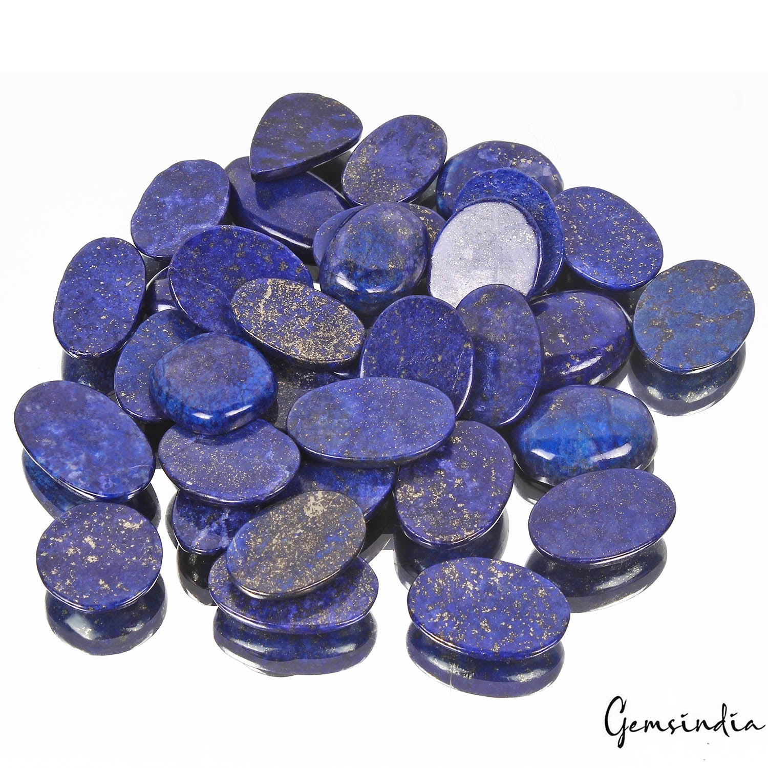 1000 Cts/34 Pcs Natural Blue Lapis Lazuli Gold Flecks Mix Loose Wholesale Gems