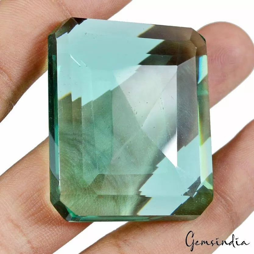 172.50 Ct Hydro Aquamarine Teal Green Octagon cut Rare 43/35mm jewelry Gemstone