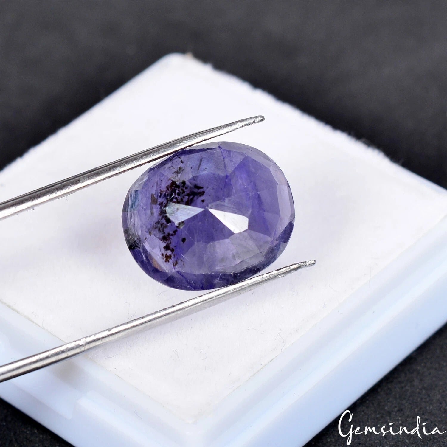 Iolite Loose Gemstone, Untreated, Blue — 15 x 13 x 7 mm, 9.90 Ct