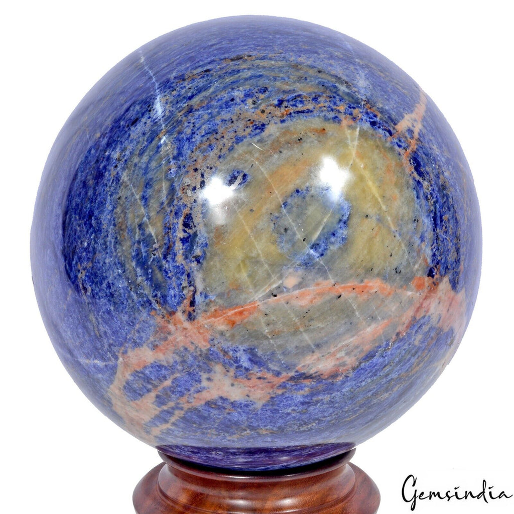 23.4 Kilo Large Natural Blue Sodalite Crystal Healing Chakra Stone Sphere Ball