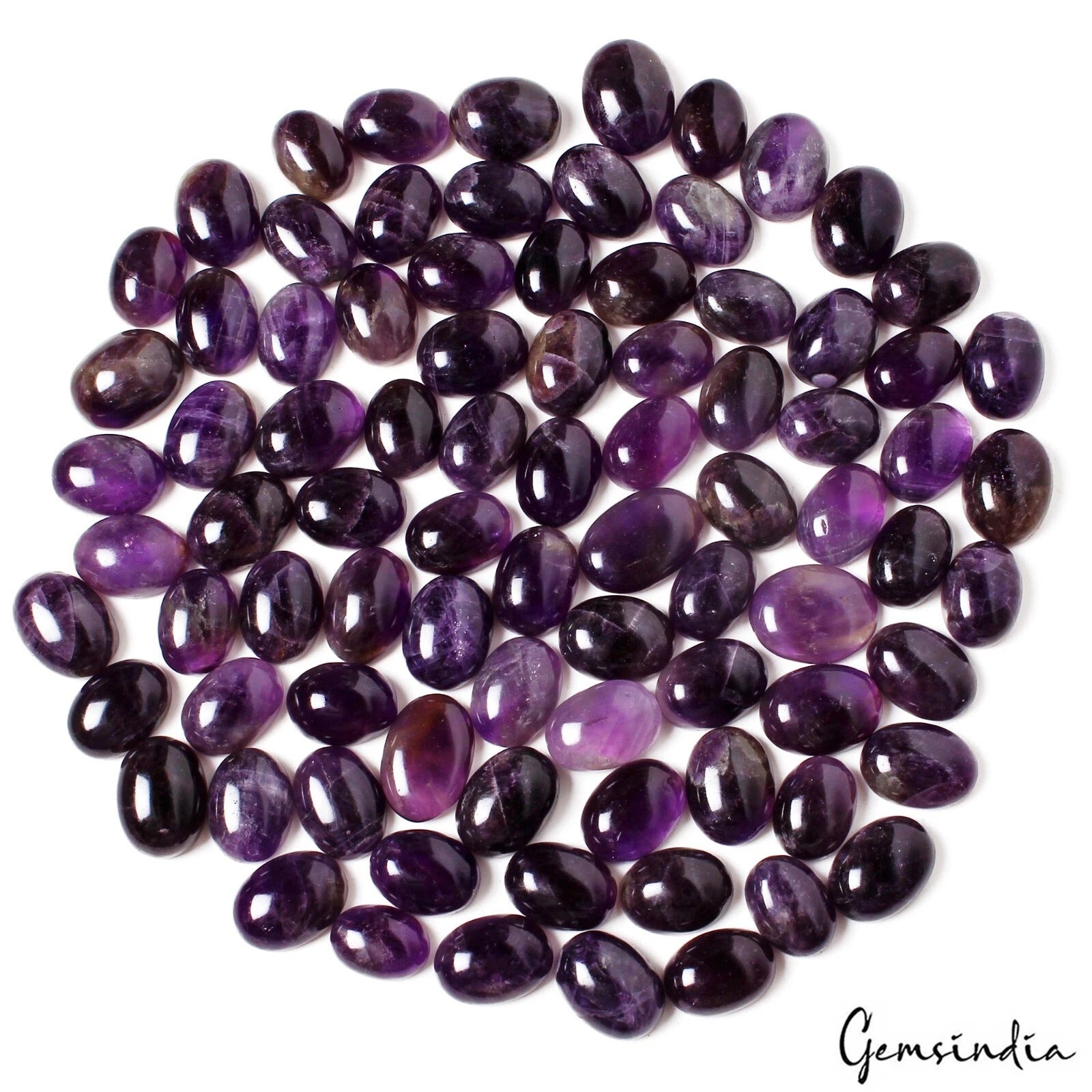 1100Ct Natural Dark Purple Amethyst Oval Cab Untreated Brazilian Loose Gemstones