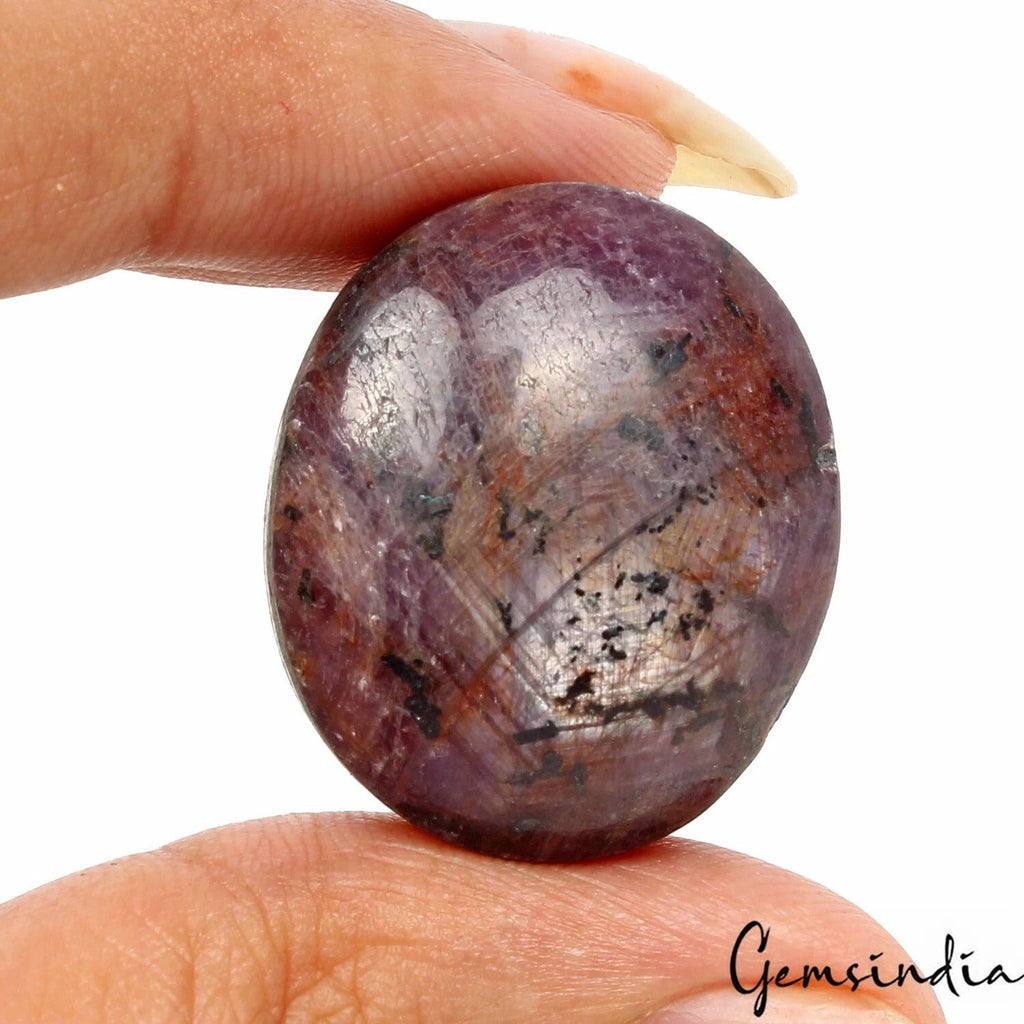 73.70 Ct Natural Star Ruby Cabochon 25x21x10mm Unheated Untreated Loose Gemstone