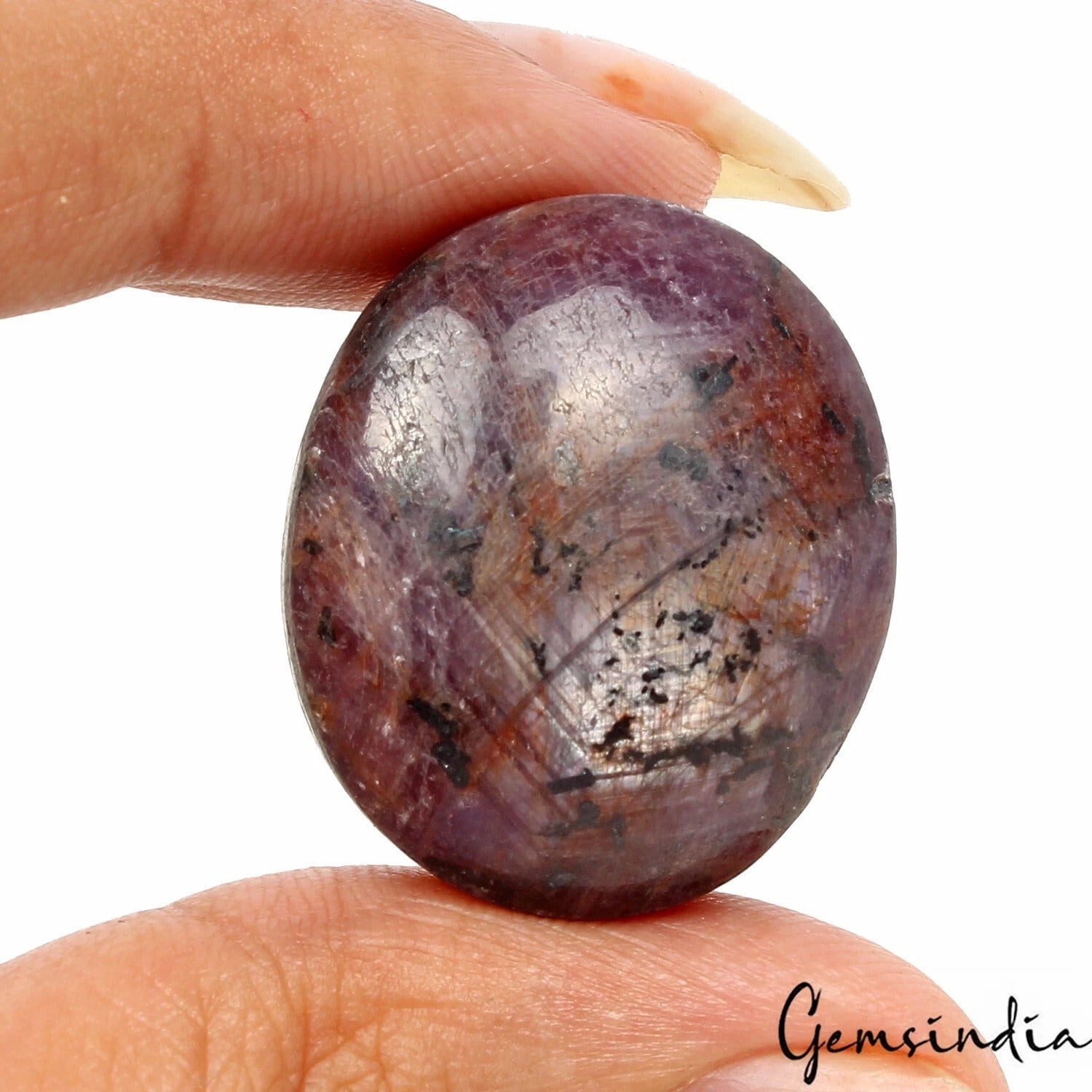73.70 Ct Natural Star Ruby Cabochon 25x21x10mm Unheated Untreated Loose Gemstone