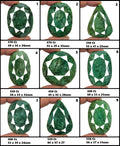 Huge 9 Pcs Natural Green Emerald Mix Cut Loose 45-65mm Gemstones Lot ~ 4100 Cts