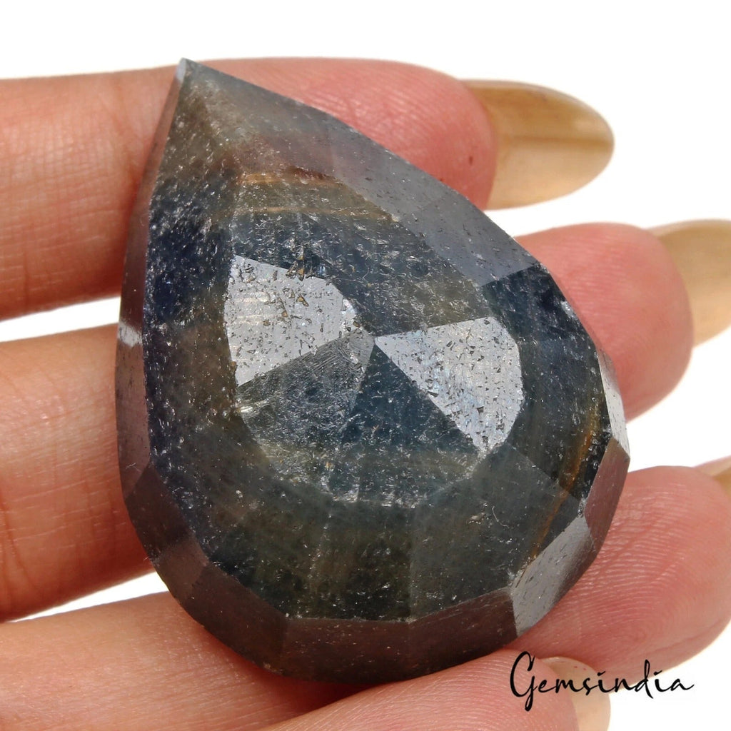 Certified 191.30 Cts Natural Untreated Blue Sapphire Pear Faceted Cut Loose Gem