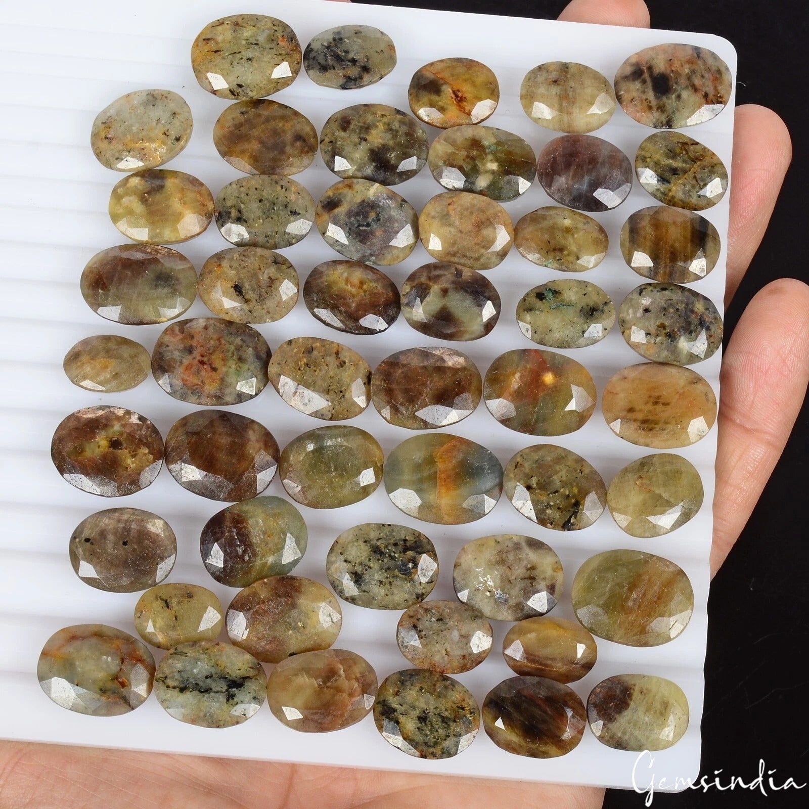 790 Ct/50 Pcs Natural Untreated Brown Sapphire Oval Cut Wholesale Loose Gem Lot