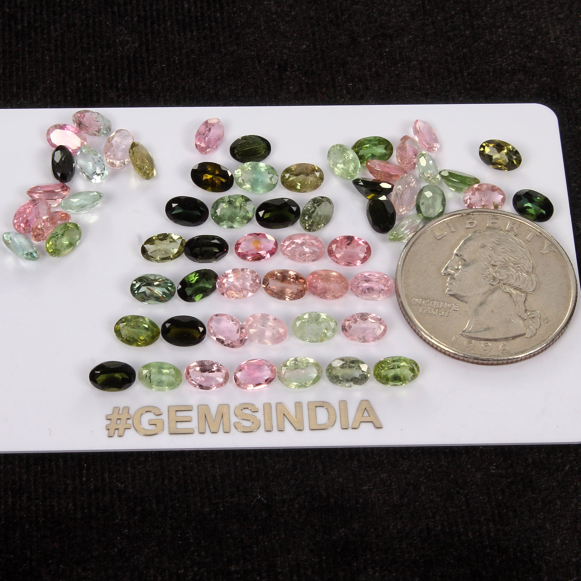 60 Pcs Natural Multi Tourmaline 6x4mm Oval Cut Loose Untreated Gemstones~24.80Ct