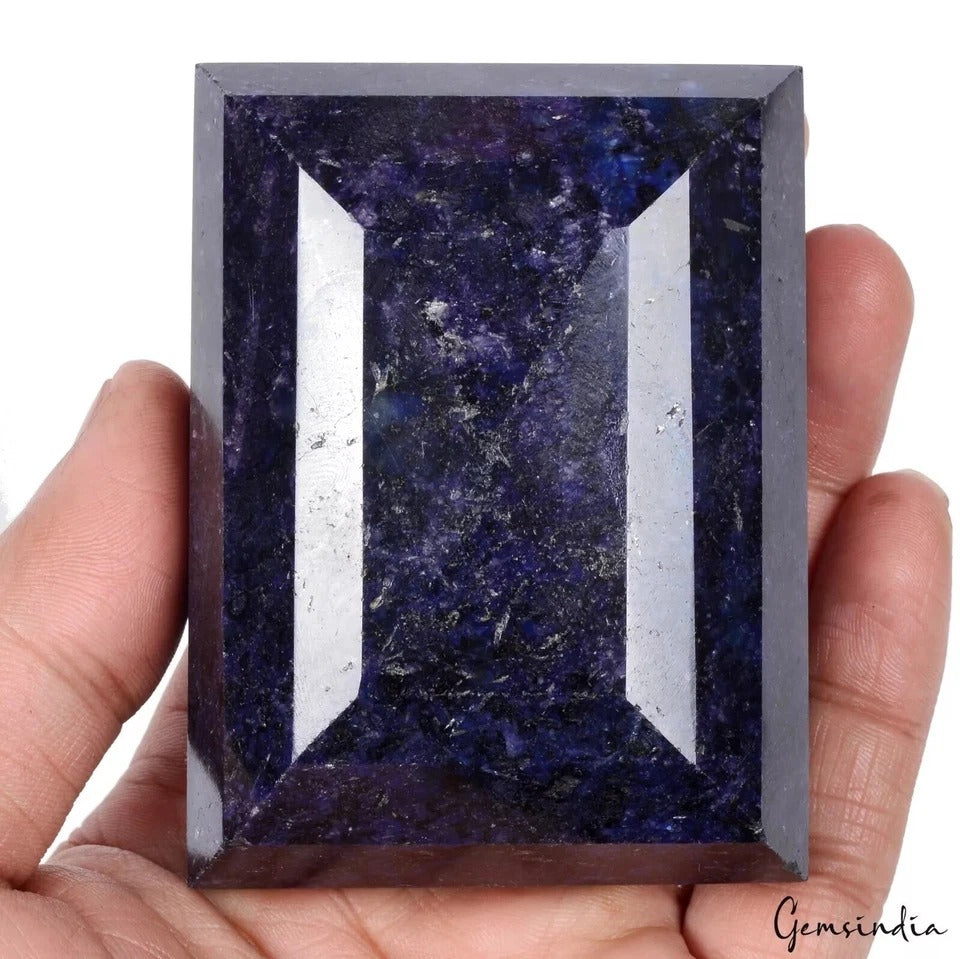 Blue Sapphire Loose Gemstone, Rectangular Cut, Color Enhanced — 80x60x42 mm, 2650 Ct, Madagascar