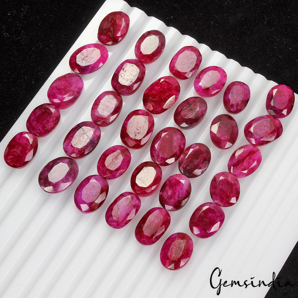 330 Ct Natural Pink Red Beryl Bixbite USA Mix Cut Loose 15-18mm Gemstones ~31 Pc