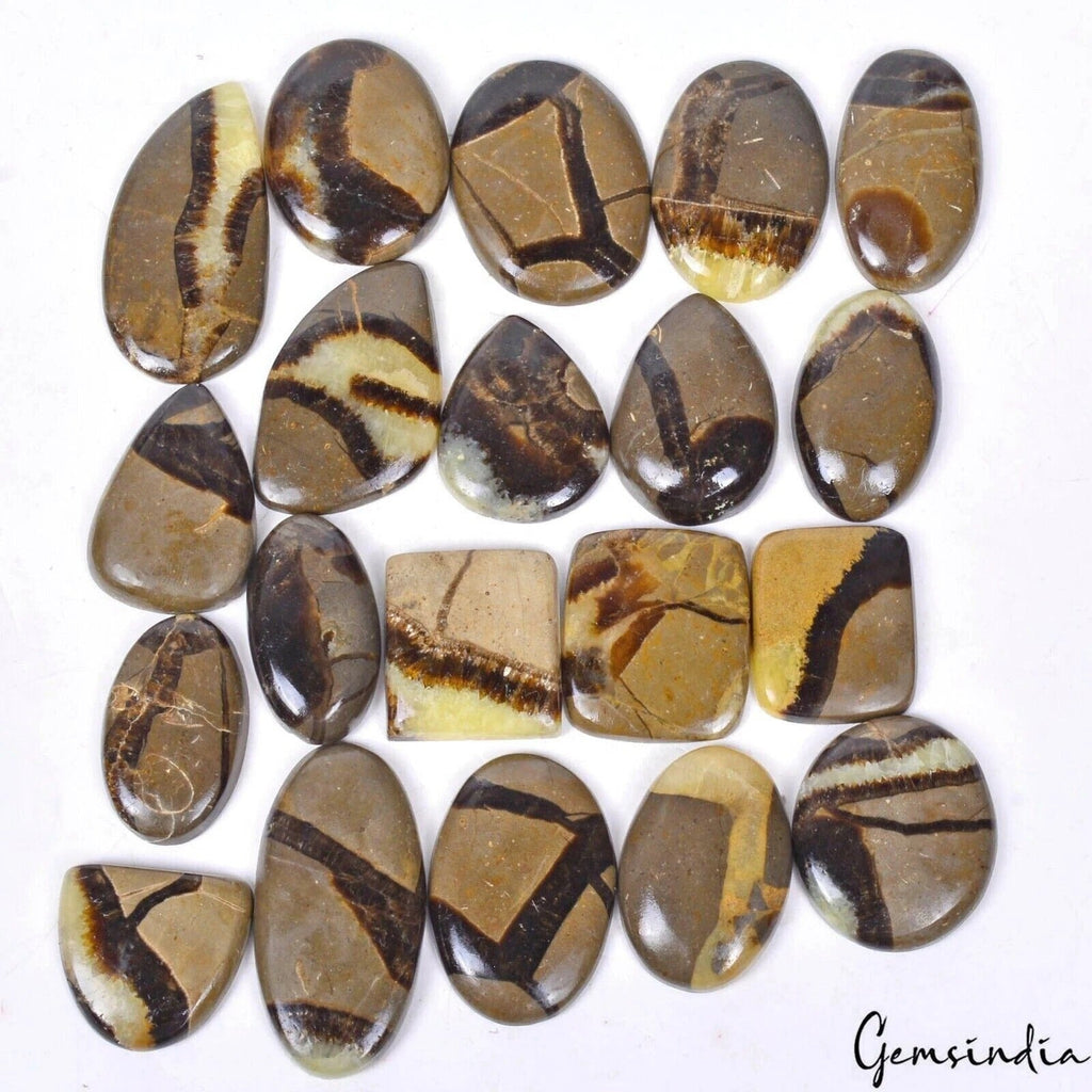 700 Cts Natural Designer Septarian Mix Cab Loose Untreated Gemstones ~20 Pcs Lot