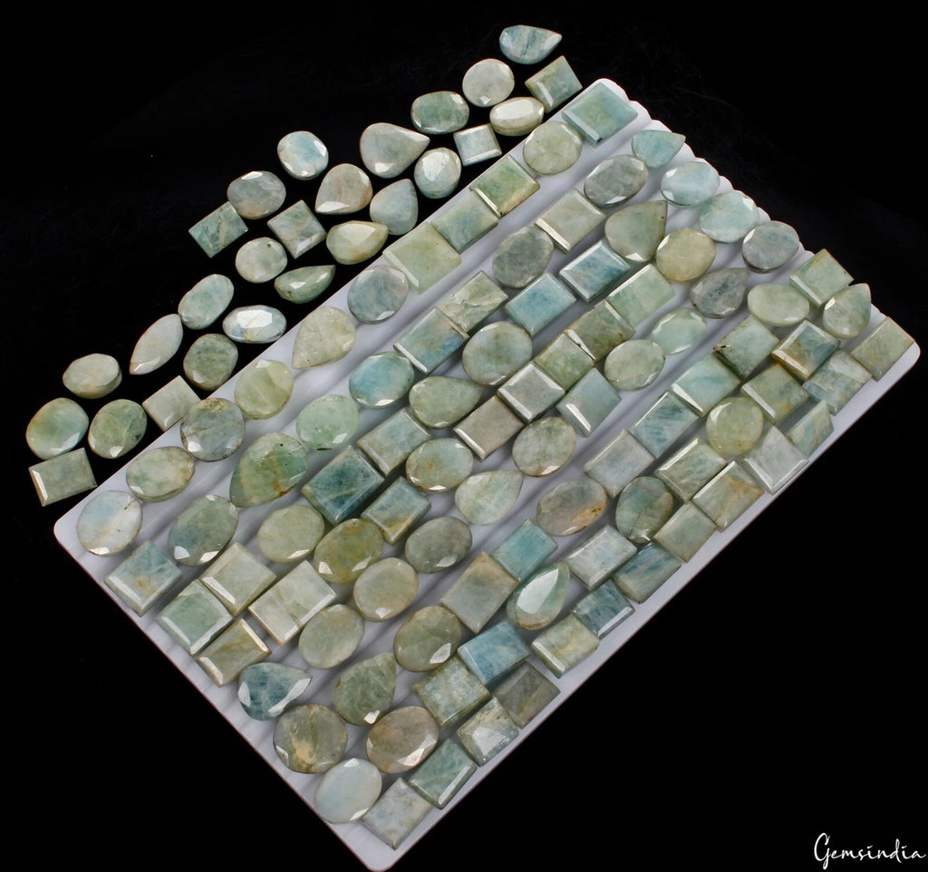 Green Beryl Lot, Loose Gemstone, Untreated — 120 Pieces, 12mm to 24mm, 1800 Ct, Brazil