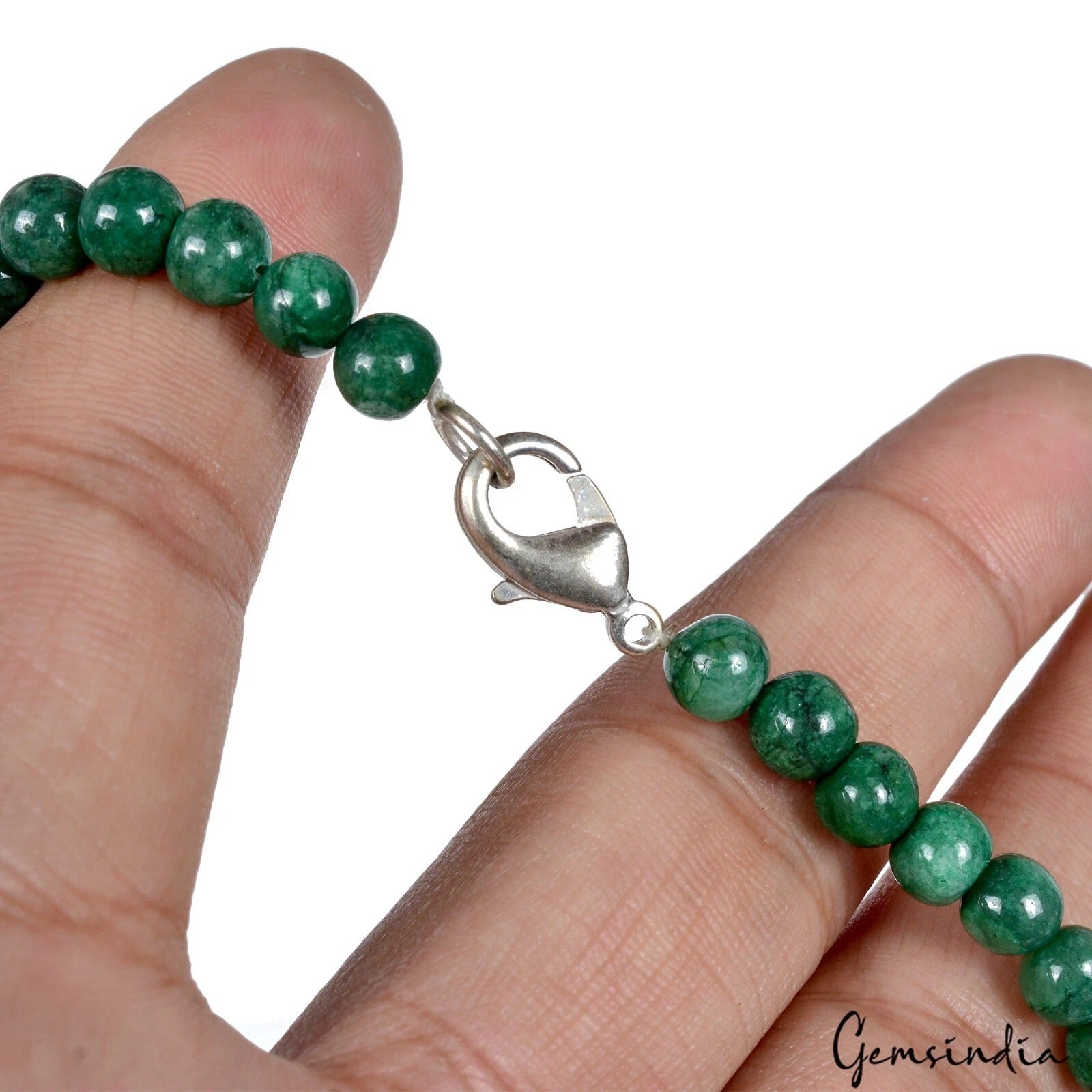 Emerald Necklace, Untreated, Green — 22 Inch, 312 Ct, Brazil