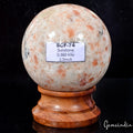 Sunstone Sphere, Untreated — 2.5 Inch, 0.360 Kg (1800 Ct), Madagascar