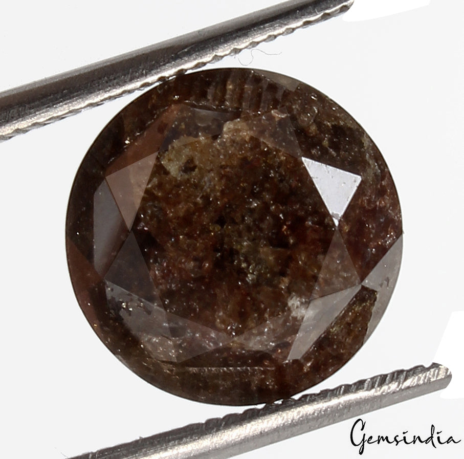 5.76 Ct Natural Round Cut Diamond, Fancy Brown Brilliant Salt and Pepper Diamond