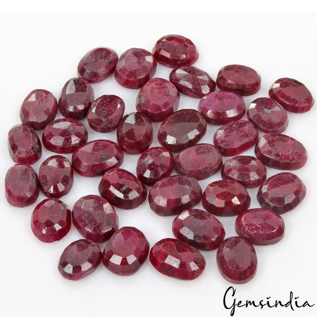 760 Cts/36 Pcs Natural Madagascar Red Ruby Oval Faceted Cut Loose Gemstones Lot