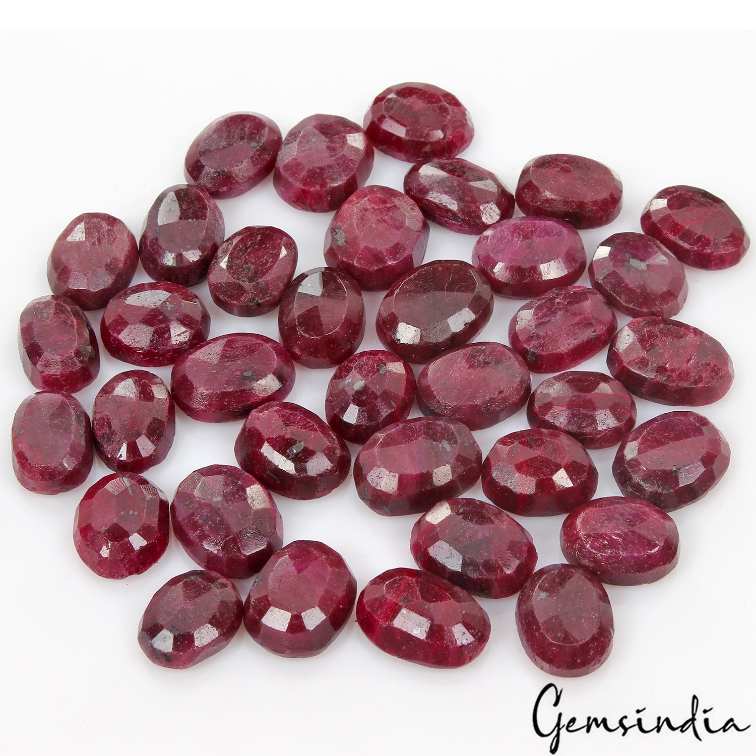 760 Cts/36 Pcs Natural Madagascar Red Ruby Oval Faceted Cut Loose Gemstones Lot