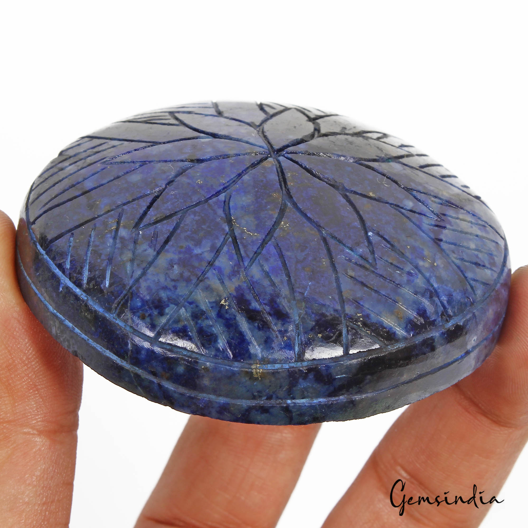 Lapis Lazuli Carving, Blue — 74 x 73 x 23mm, 1040 Ct, Afghanistan