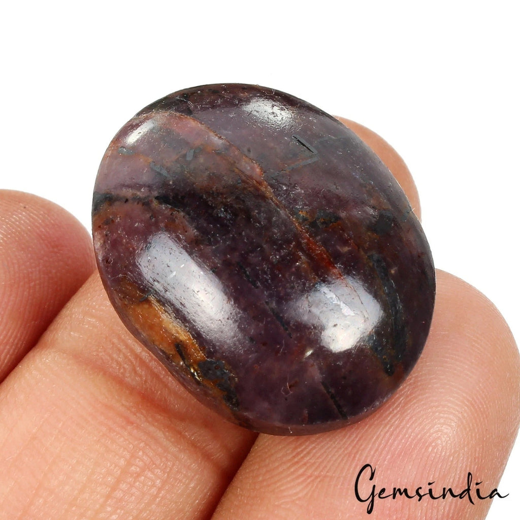 Certified 58.00 Ct Oval Cabochon Natural Red Star Ruby - Unheated, Gemstone