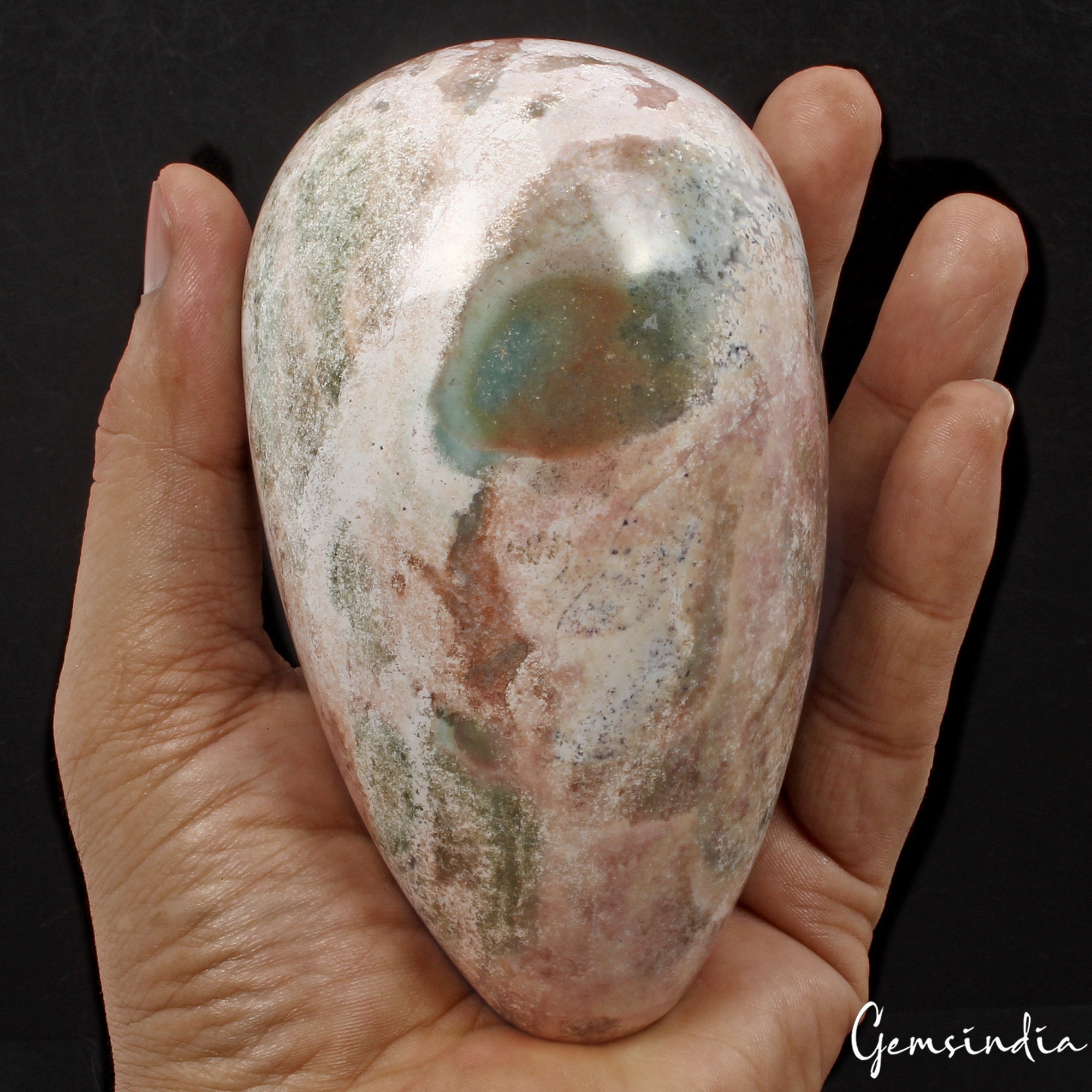 3940 Cts Natural Untreated Moss Agate Egg Shape Crystal Healing Mineral Gem~4.6"