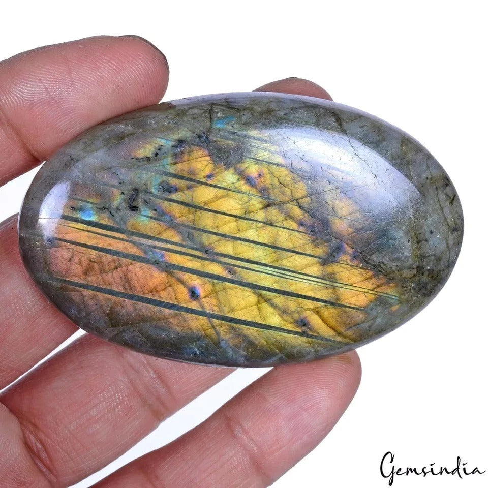 Certified 294.40 Cts Natural Multi Shine Labradorite Oval Loose Gem For Pendant