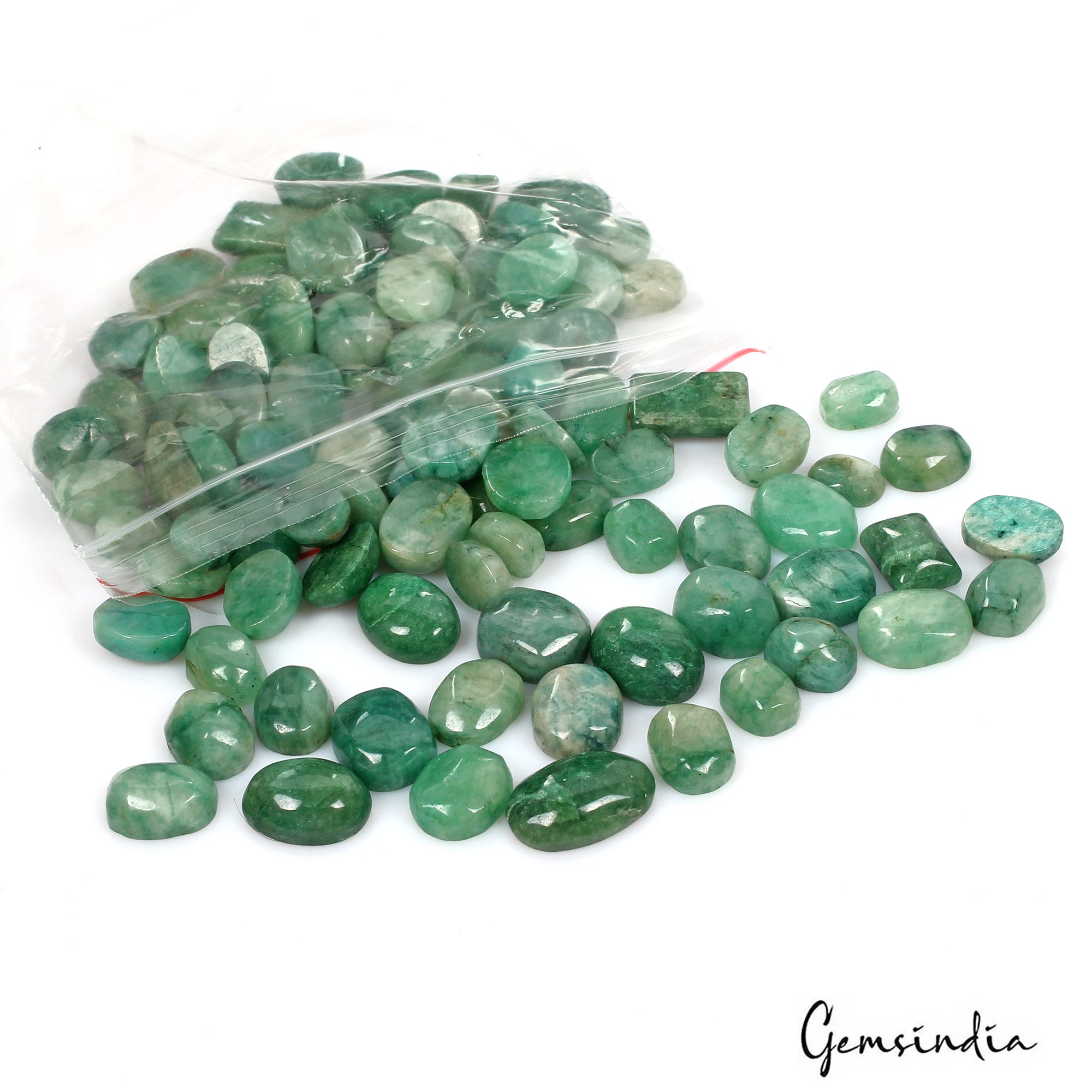 670 Ct/96 Pcs Natural Brazilian Green Emerald Mix Cab Loose Gems Lot For Jewelry