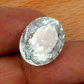 15.20 Cts Natural Aqua Blue Aquamarine Oval Cut Unheated Loose Gemstone, Brazil