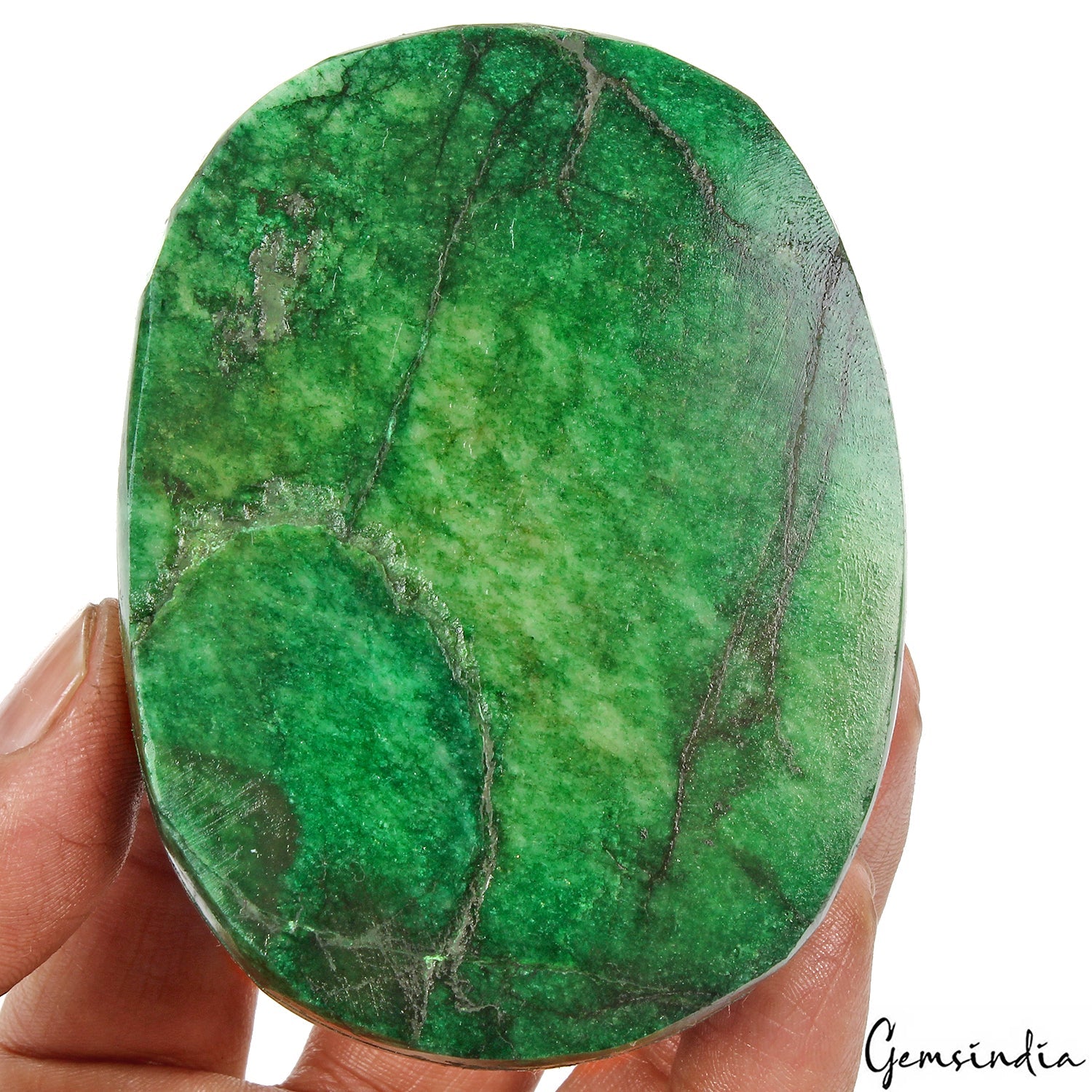 1500 Cts Natural Brazilian Green Emerald Oval Floral Hand Carved Loose Gemstone