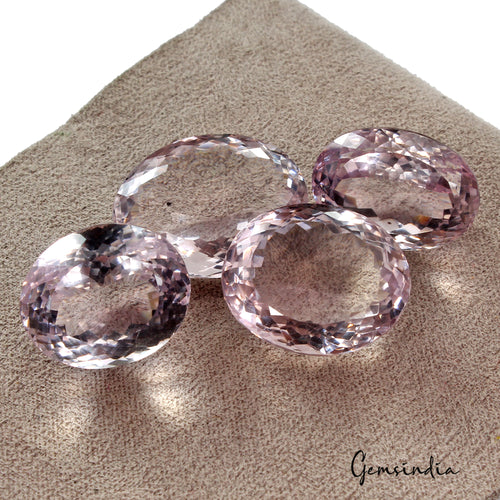 Amethyst Lot, Loose Gemstone, Lavender — 4 Pieces, 20mm to 24mm, 115.70 Ct, Brazil