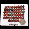 Tiger Eye Lot, Loose Gemstone, Untreated, Red — 50 Pieces, 10mm, 195 Ct, Madagascar