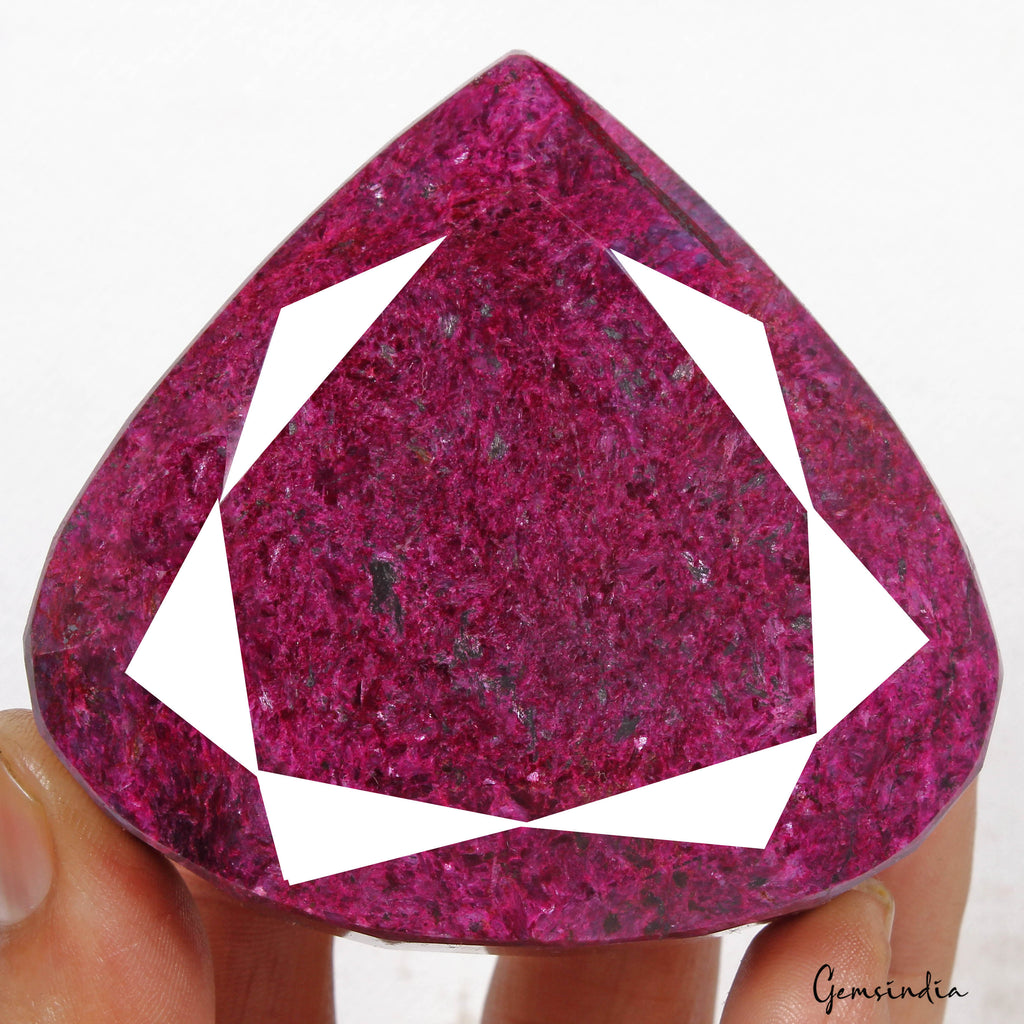 1840 Cts Natural African Red Ruby Pear Faceted Cut Earth Mined Loose Huge Gem